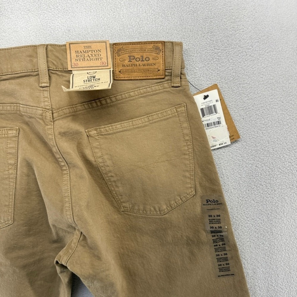 Ralph Lauren Jeans Mens 30x30 Brown Hampton Relaxed Straight Denim Cotton NEW - Picture 5 of 6